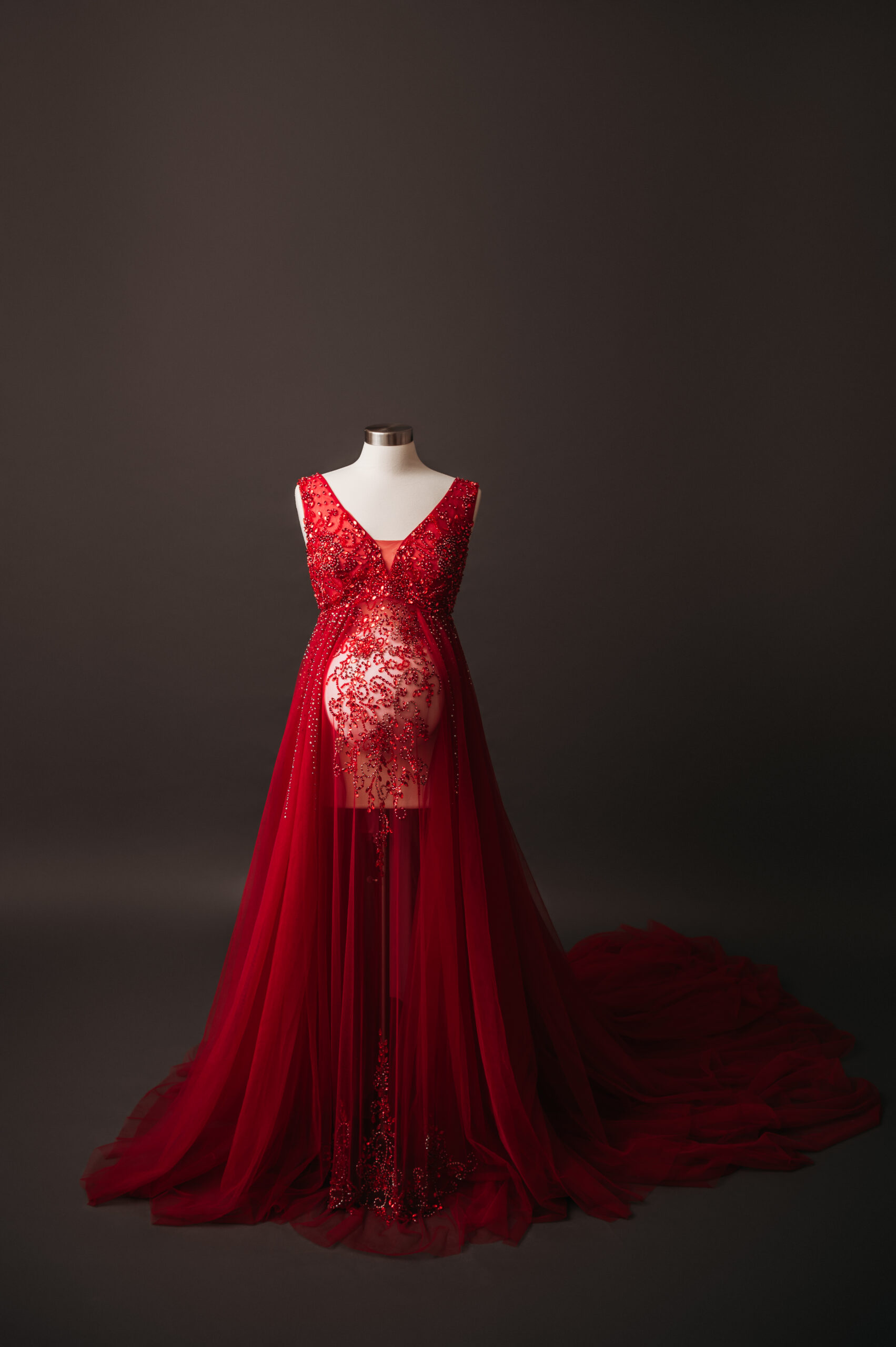 favorite red maternity gown